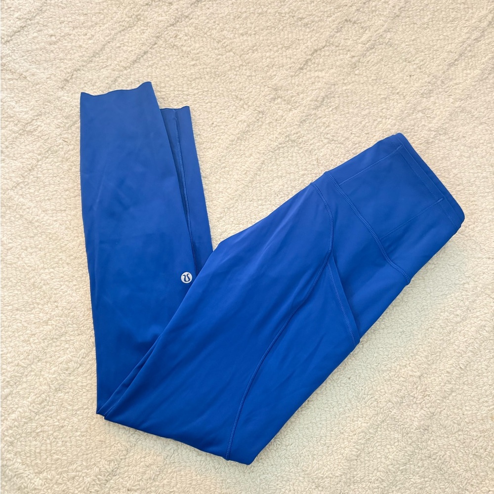 lululemon fast & free blue leggings. Size 4
